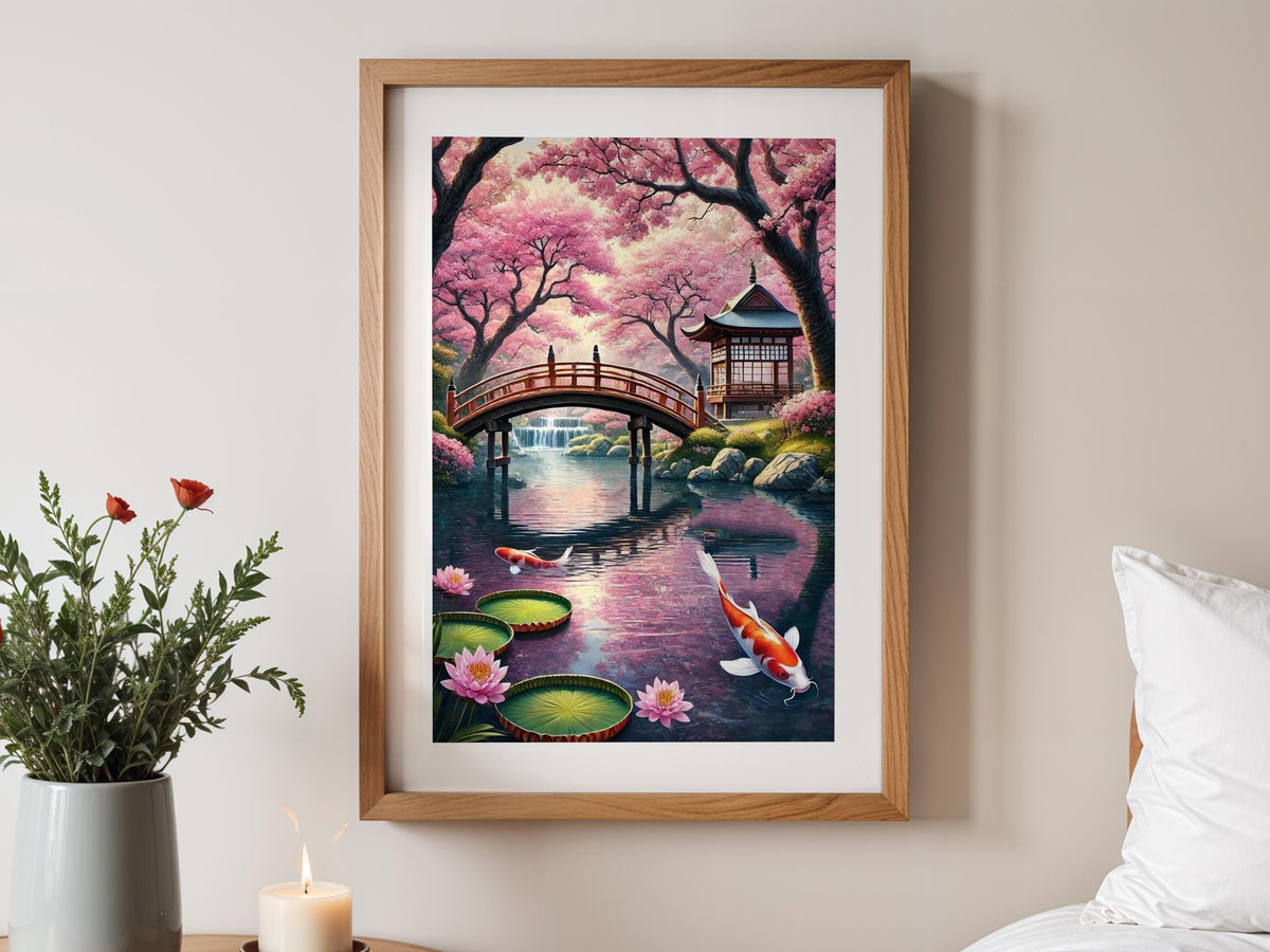 Cherry Blossom Koi Pond