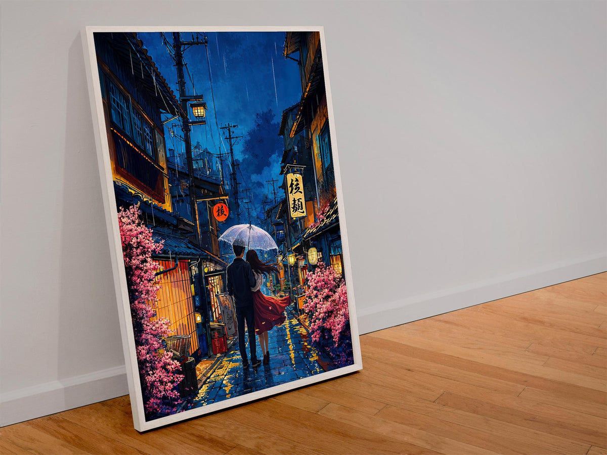 Romantic Japanese Rain Street