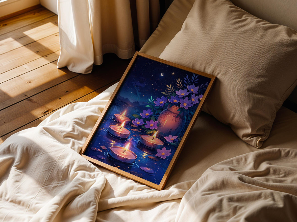 Celestial Floral Candle