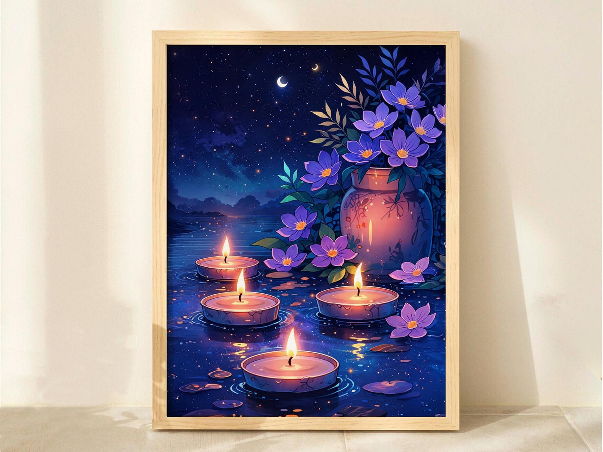 Celestial Floral Candle