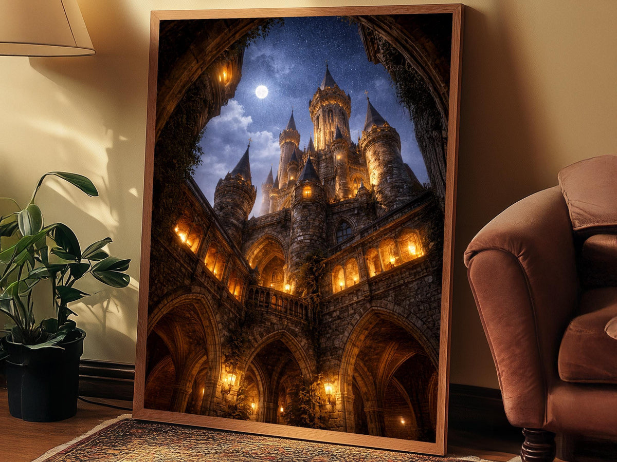 Moonlit Medieval Castle
