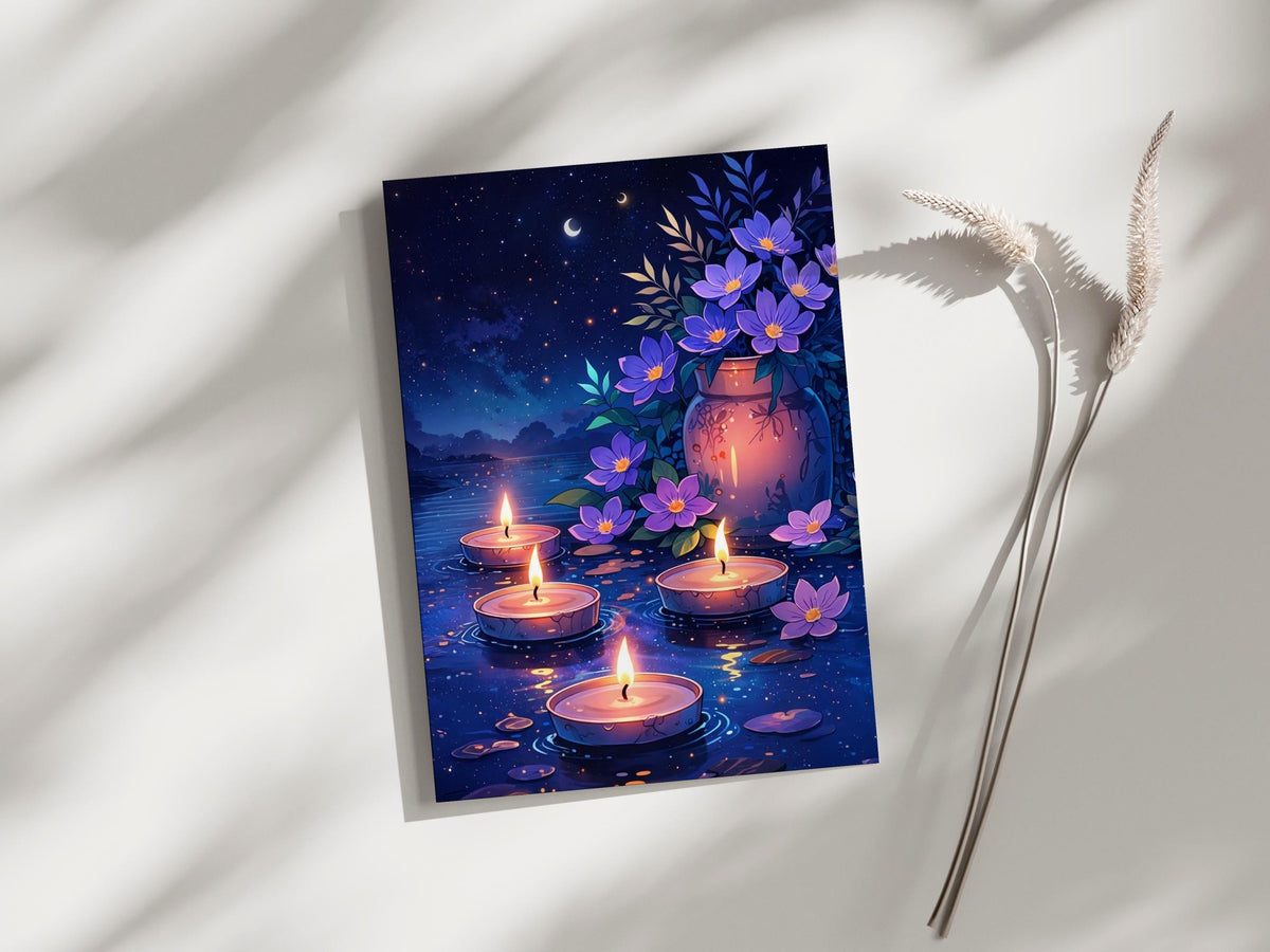 Celestial Floral Candle