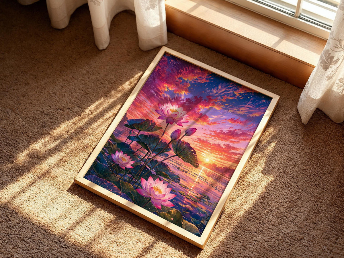 Sunset Lotus Pond