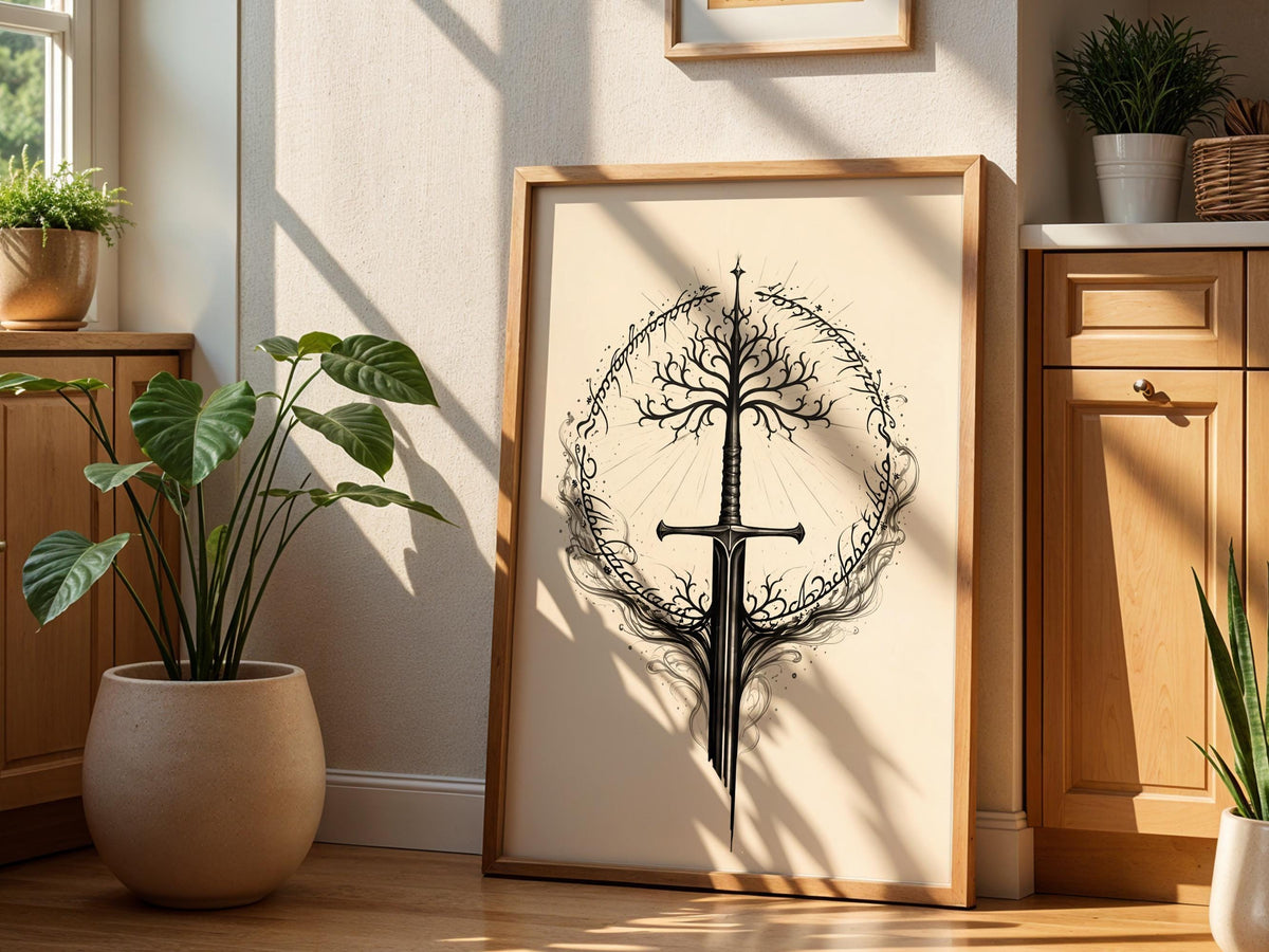 Tree of Gondor with Broken Sword