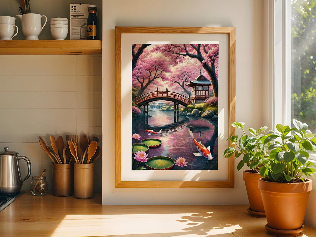 Cherry Blossom Koi Pond