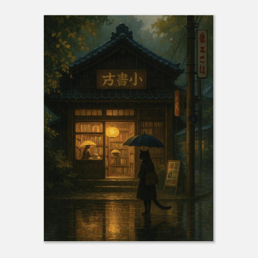 Rainy Japanese Bookstore