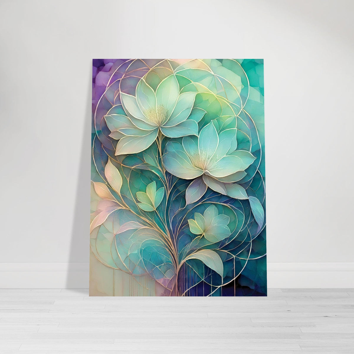 Teal Lotus Flower