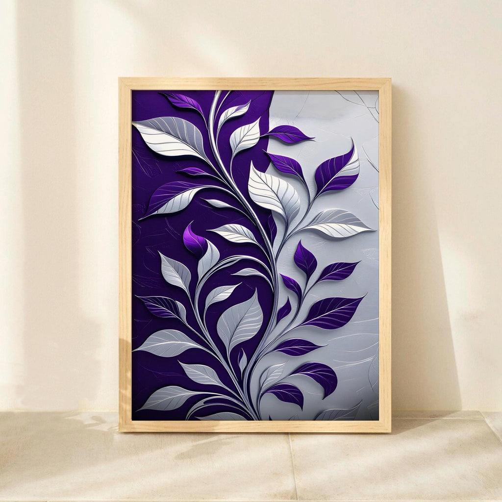 Purple Botanical Leaves