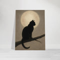 Minimal Moon Black Cat