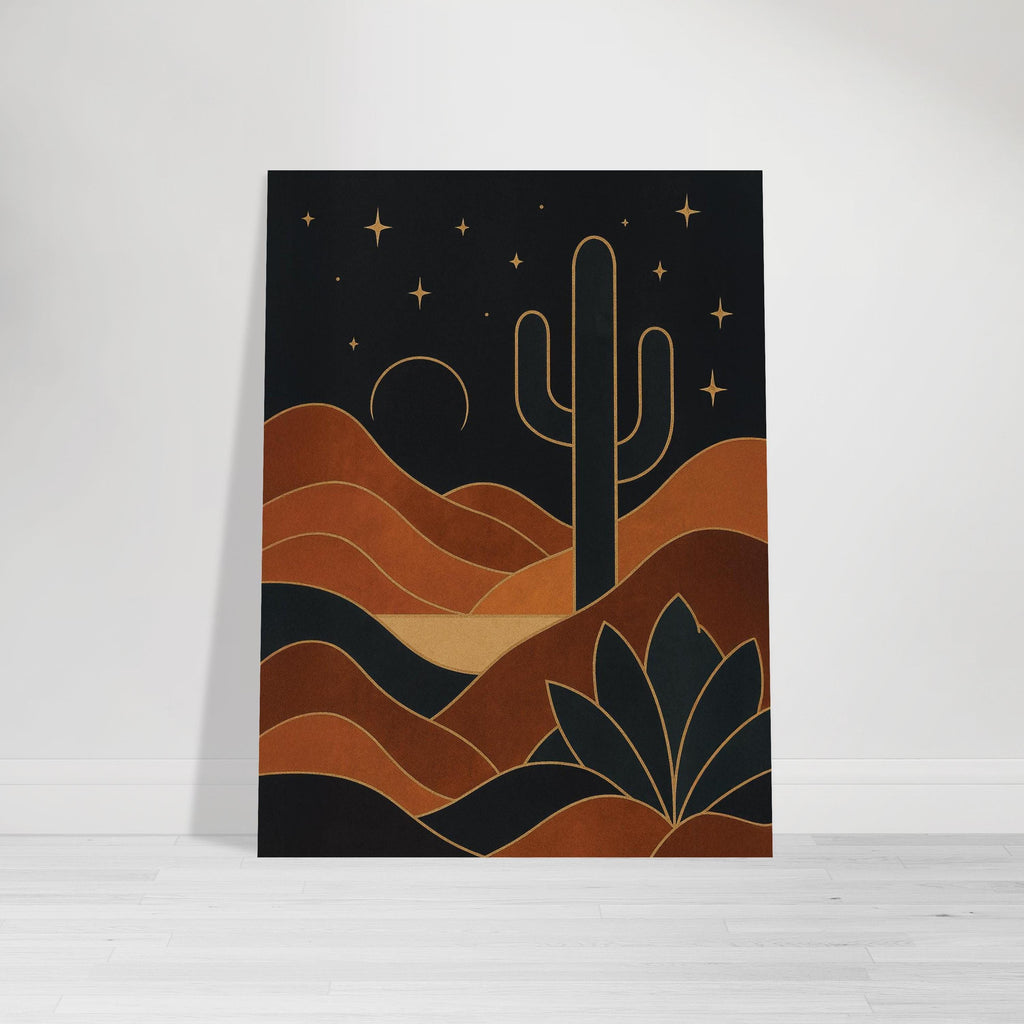 Golden Night Desert Cactus