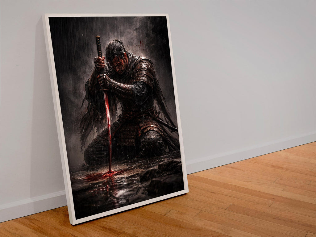 Kneeling Samurai with Katana
