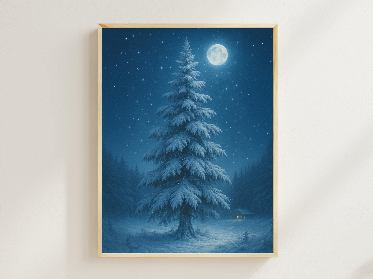 Blue Moon Winter Tree