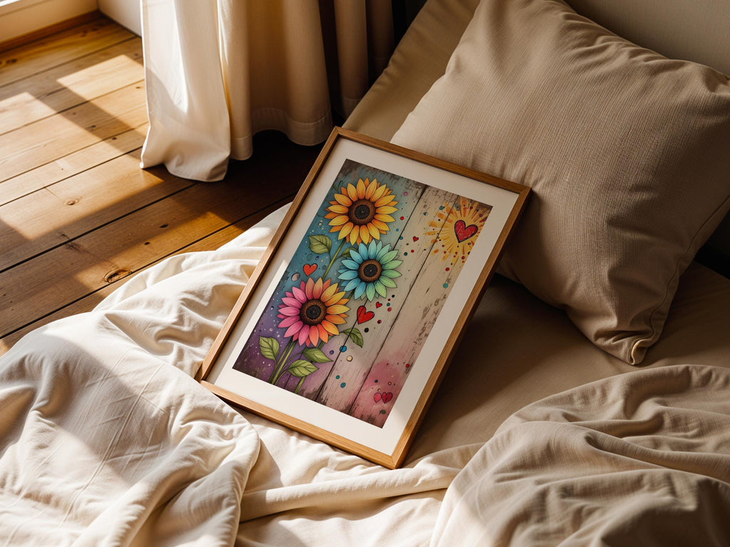 Rustic Sunflower Heart