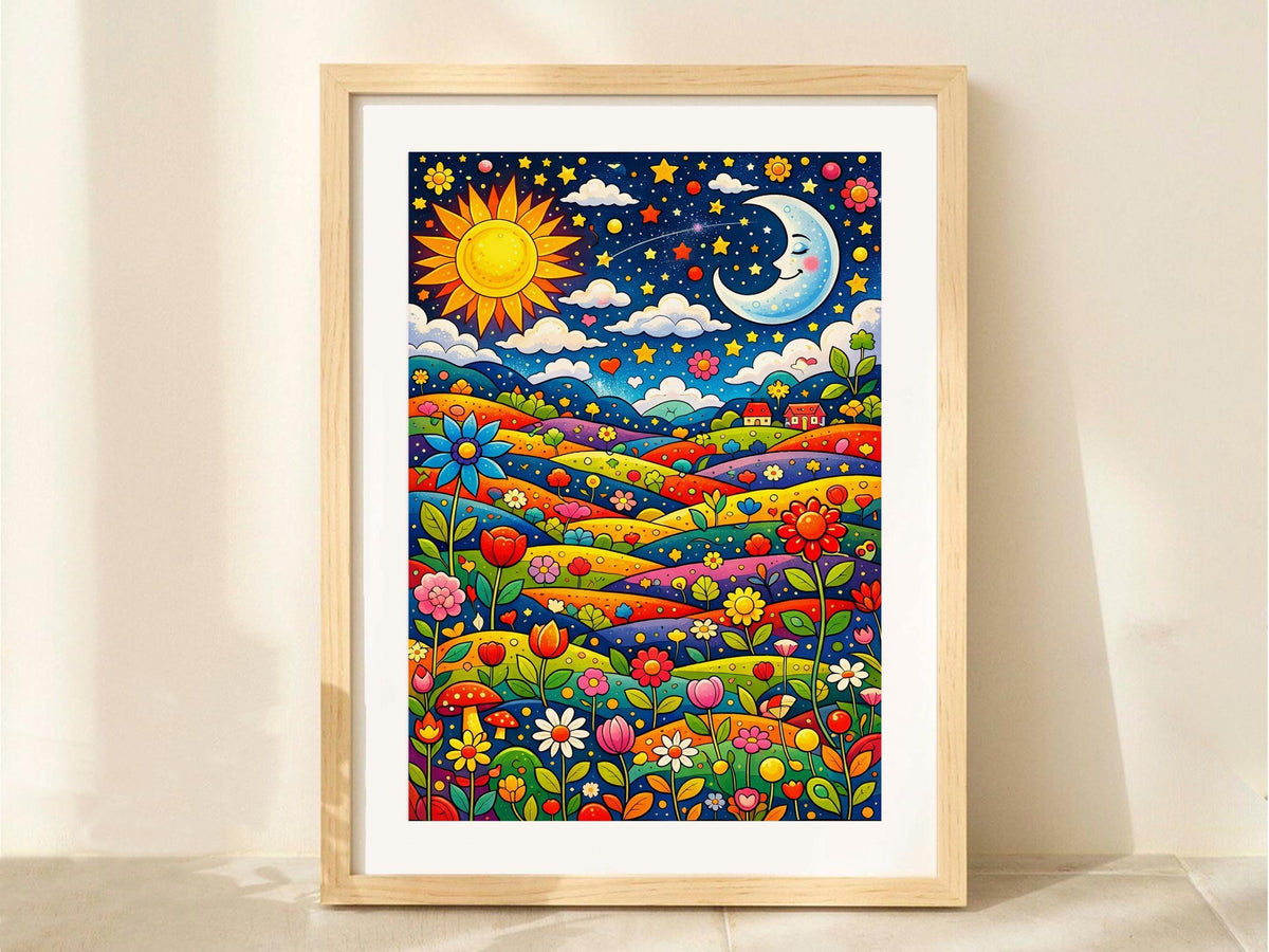 Whimsical Rainbow Hills
