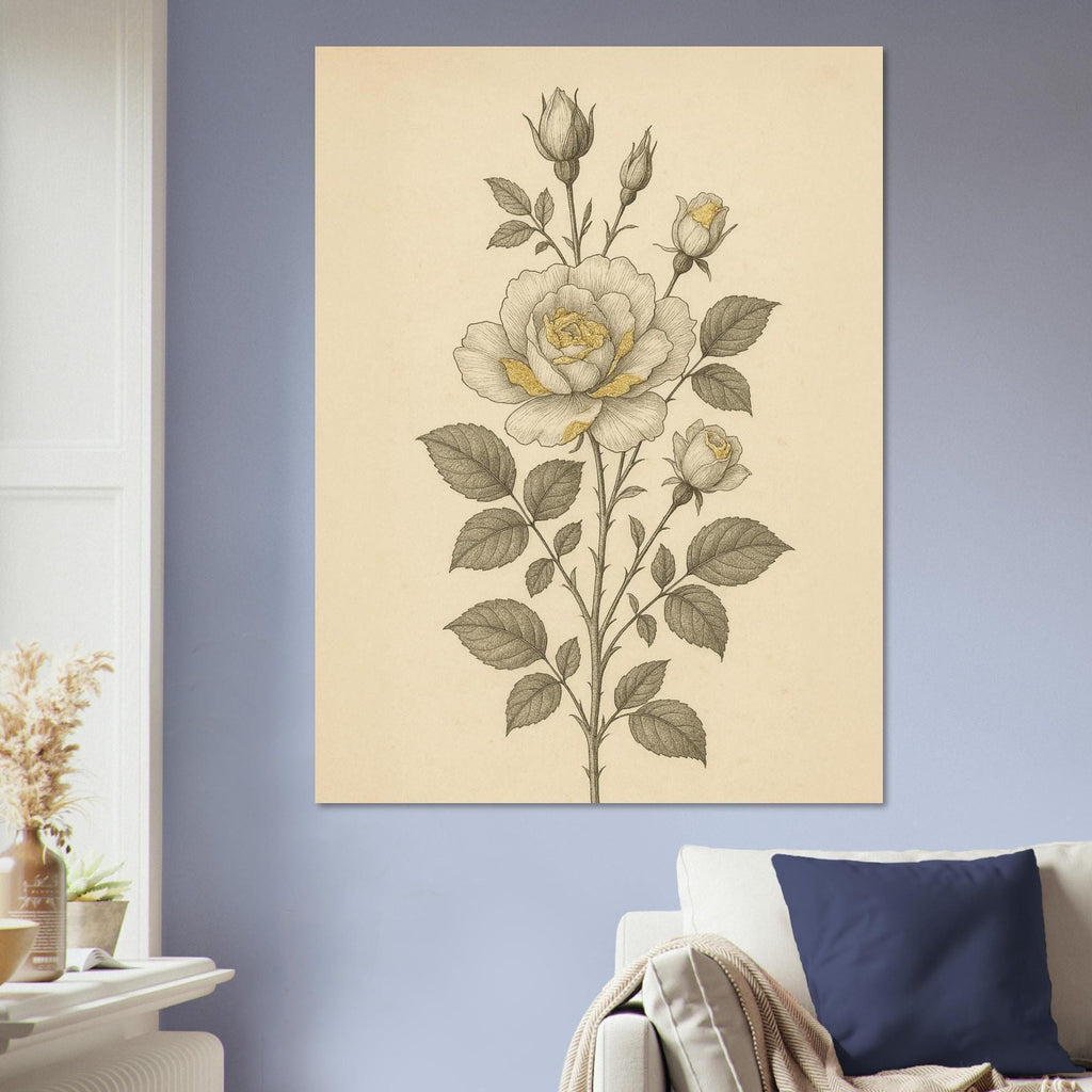 Golden Etched Rose