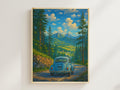 Vintage Mountain Road Car