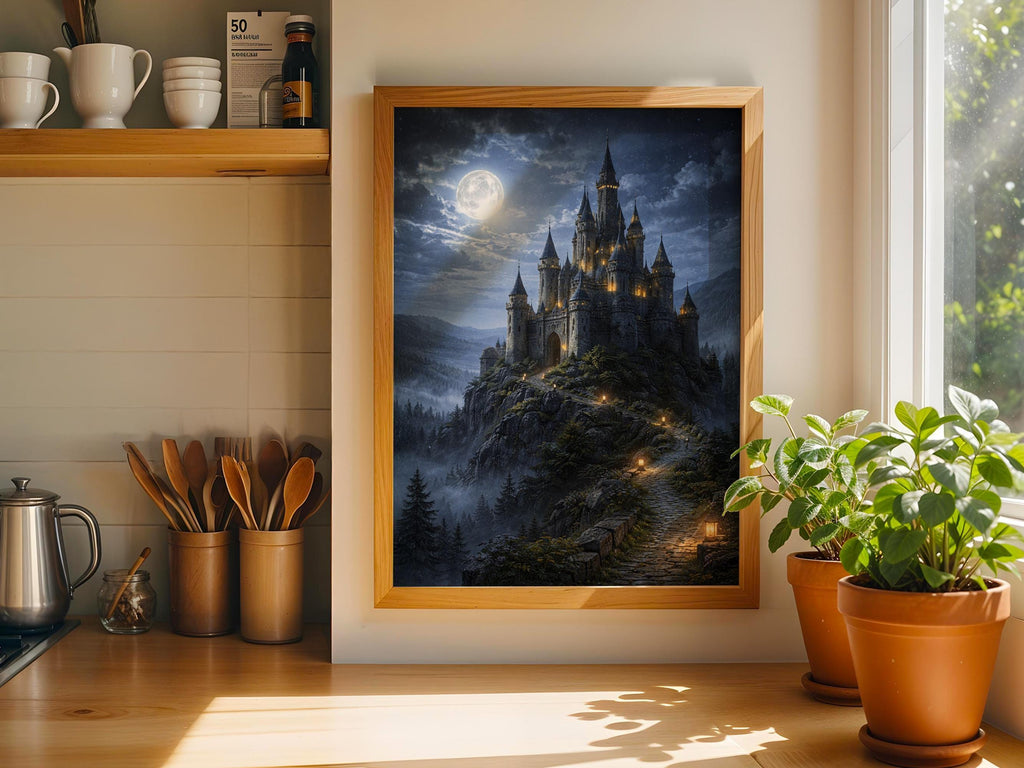 Moonlit Gothic Castle