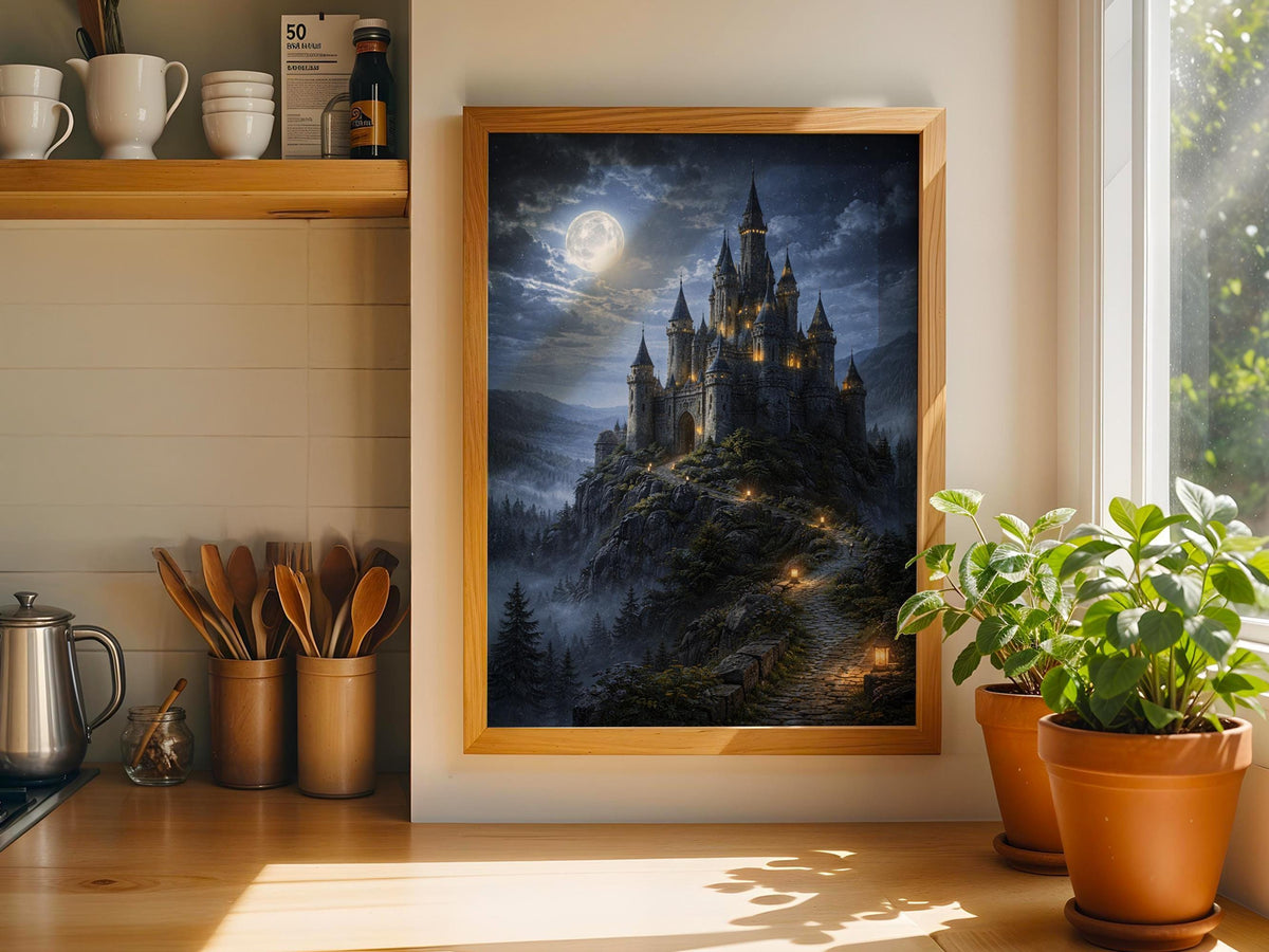 Moonlit Gothic Castle