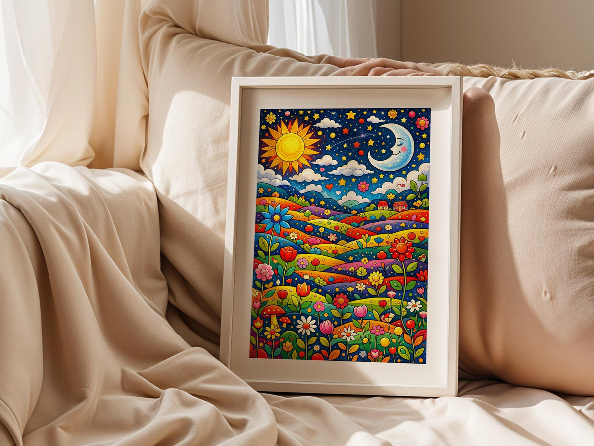 Whimsical Rainbow Hills