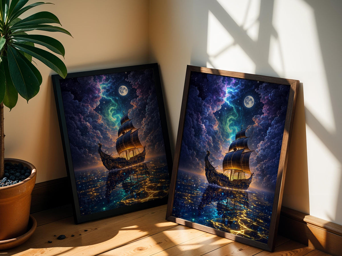 Moonlit Sailing Ship