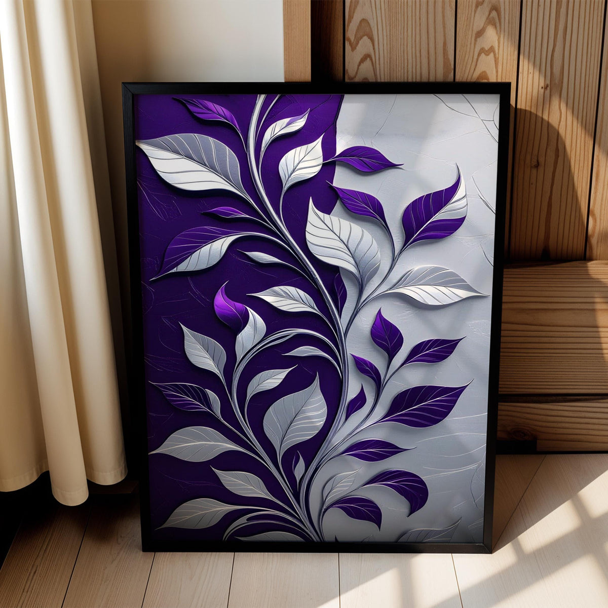 Purple Botanical Leaves