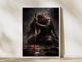 Kneeling Samurai with Katana
