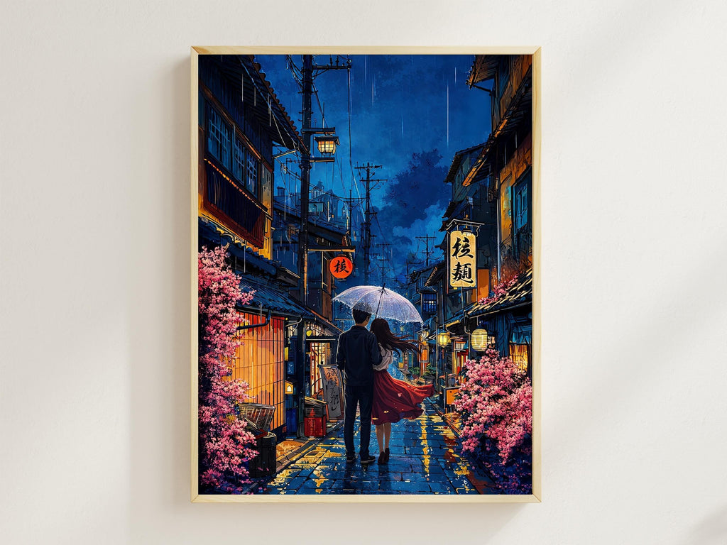 Romantic Japanese Rain Street