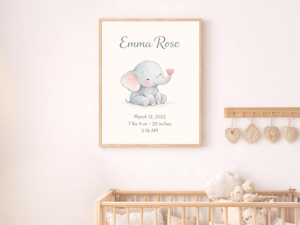 Personalized Baby Elephant Nursery