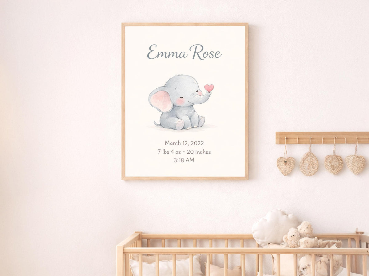 Personalized Baby Elephant Nursery