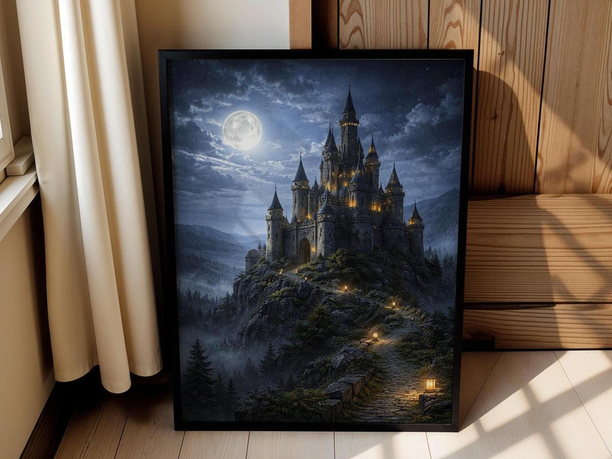 Moonlit Gothic Castle