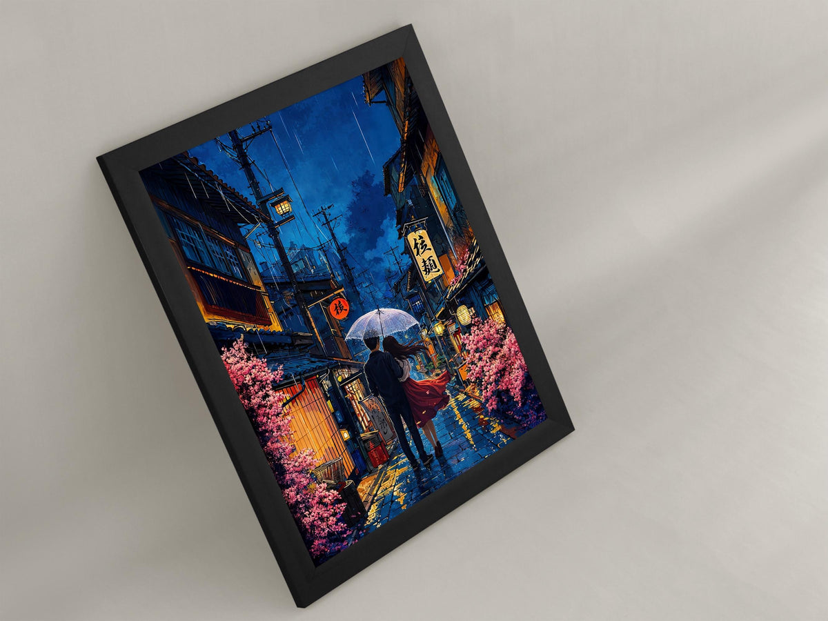 Romantic Japanese Rain Street