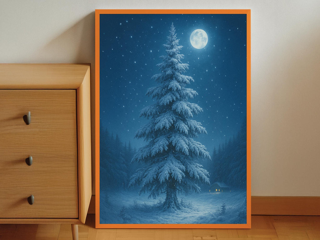 Blue Moon Winter Tree
