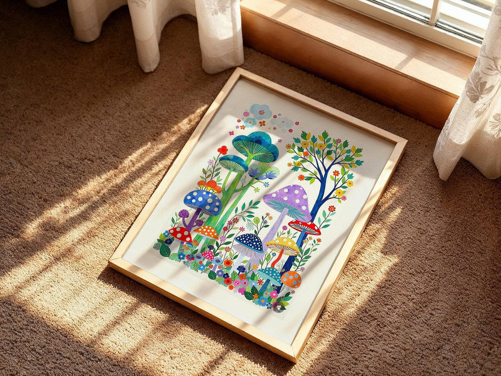 Colorful Mushroom Forest