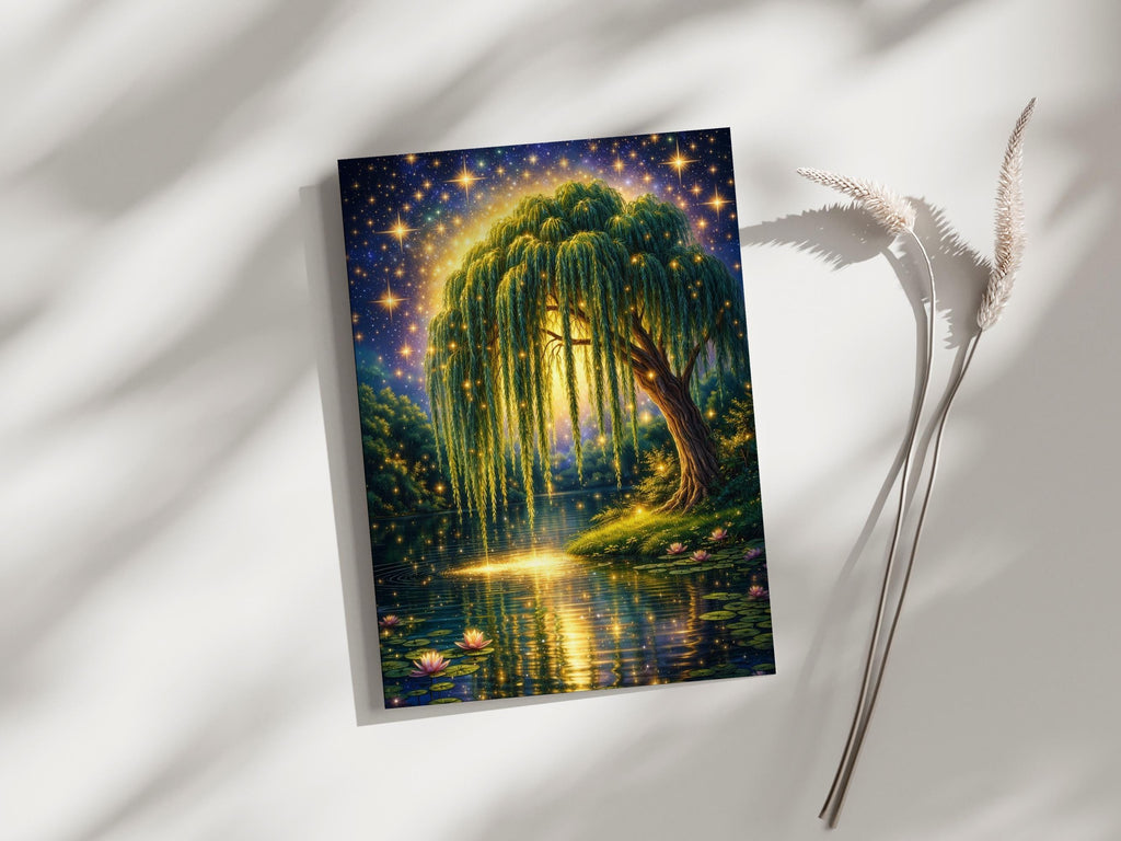 Moonlit Willow Tree