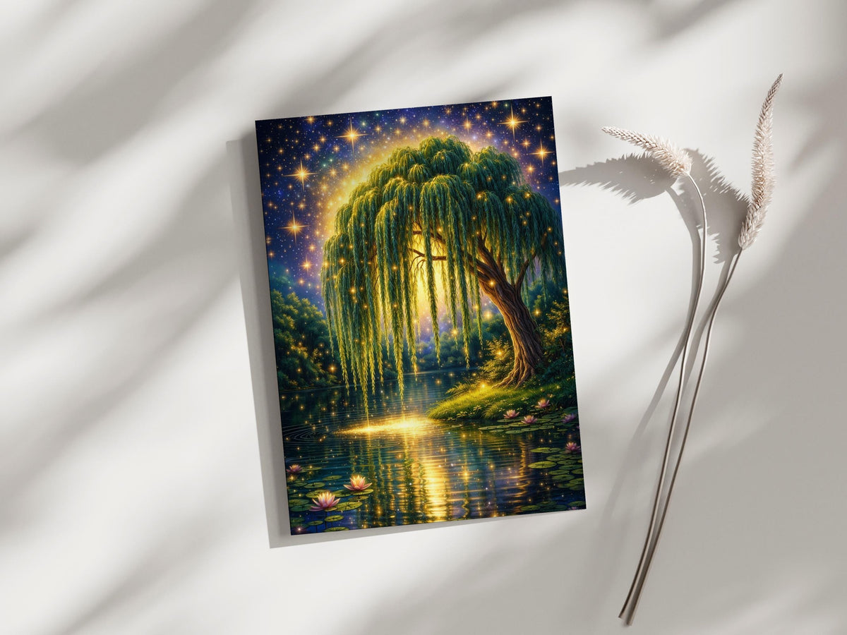 Moonlit Willow Tree