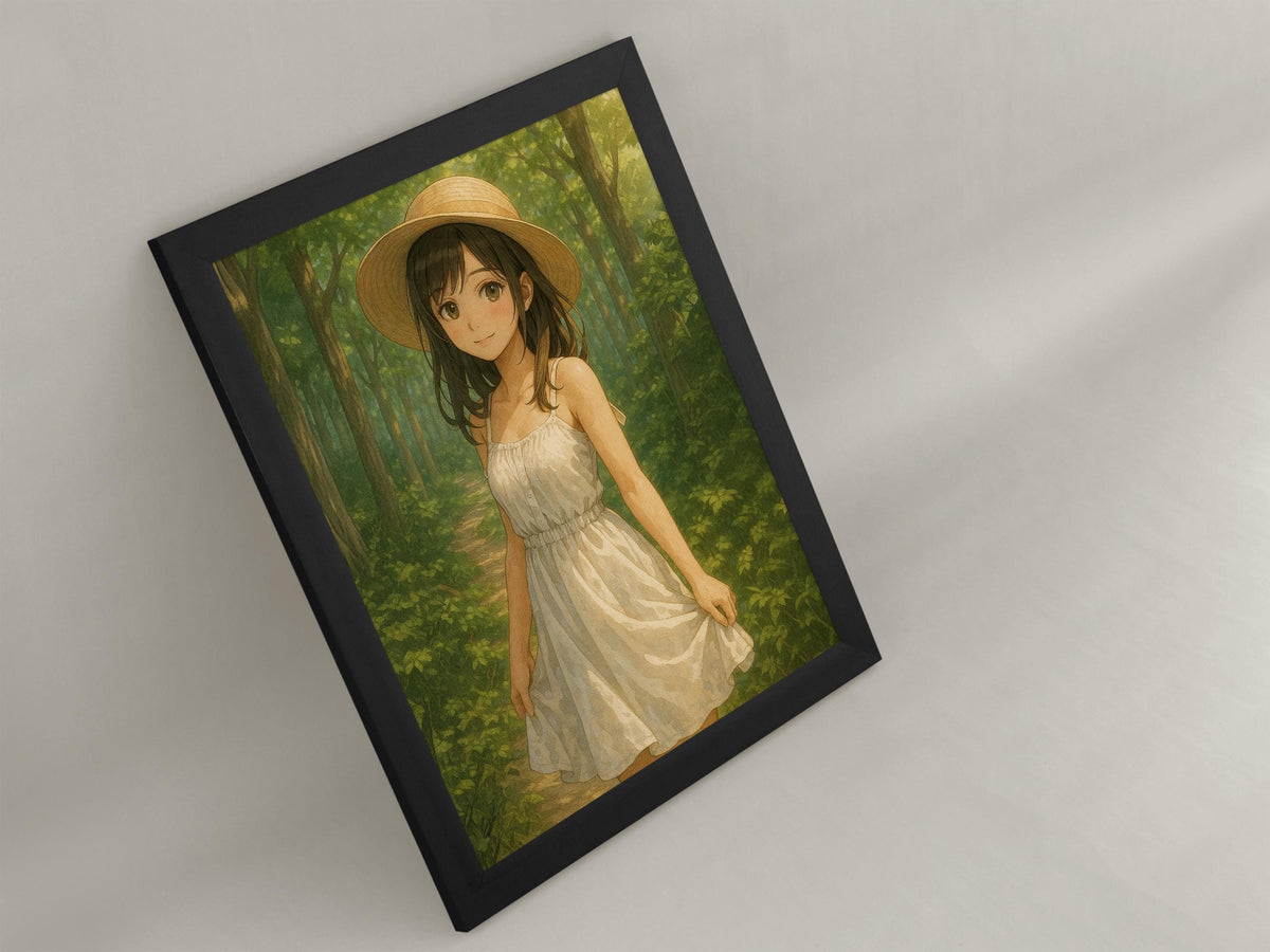 Whimsical Forest Anime Girl