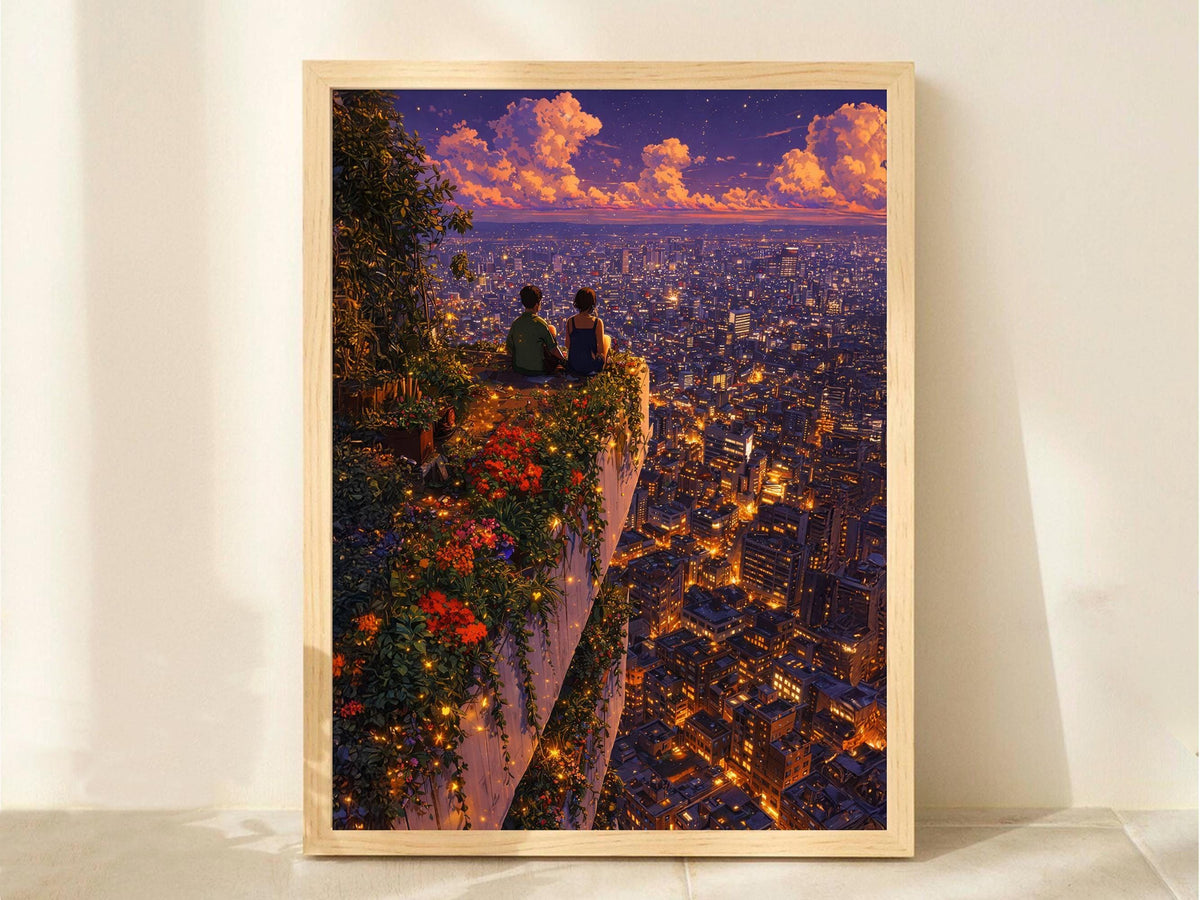 Romantic Night City Couple