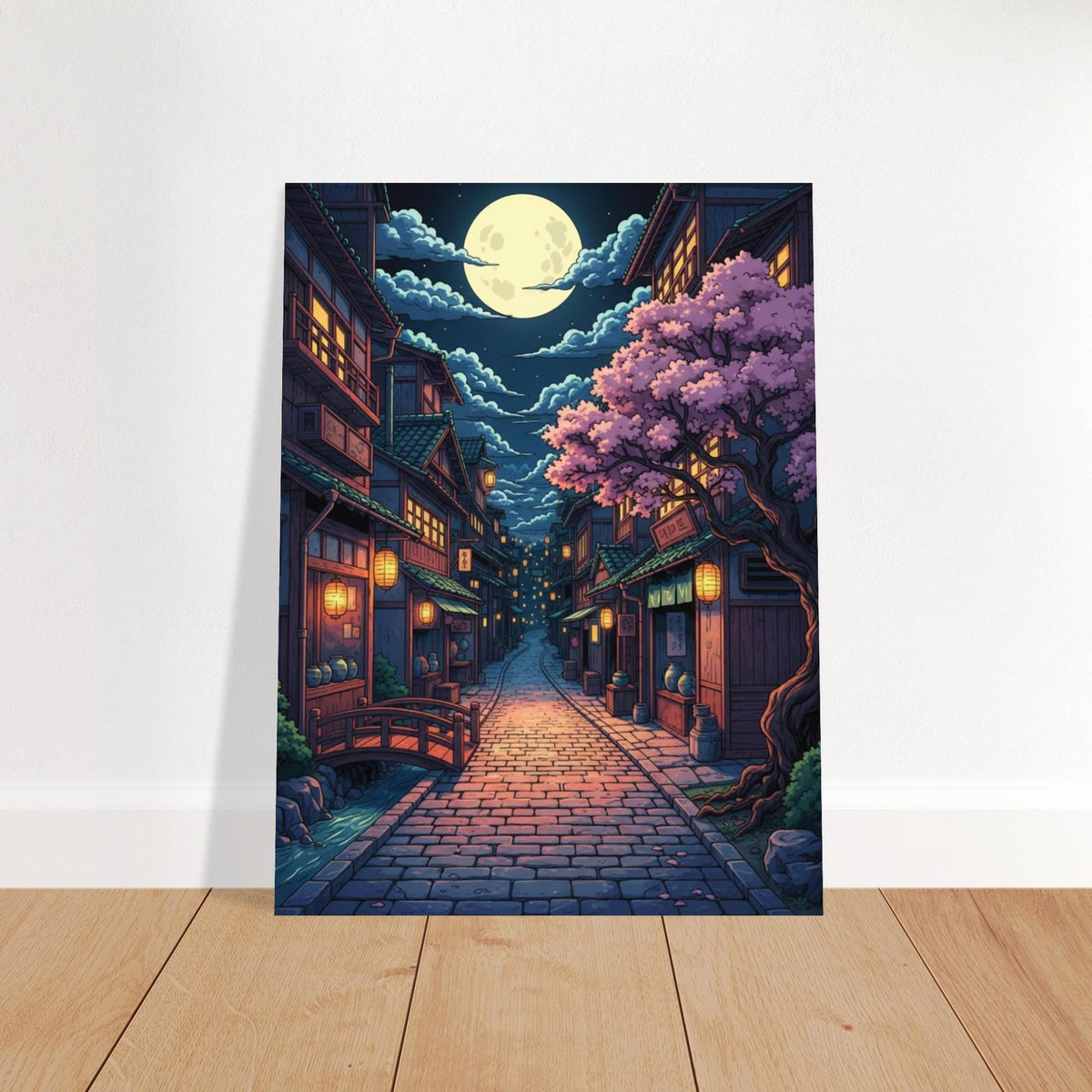 Moonlit Japanese Street