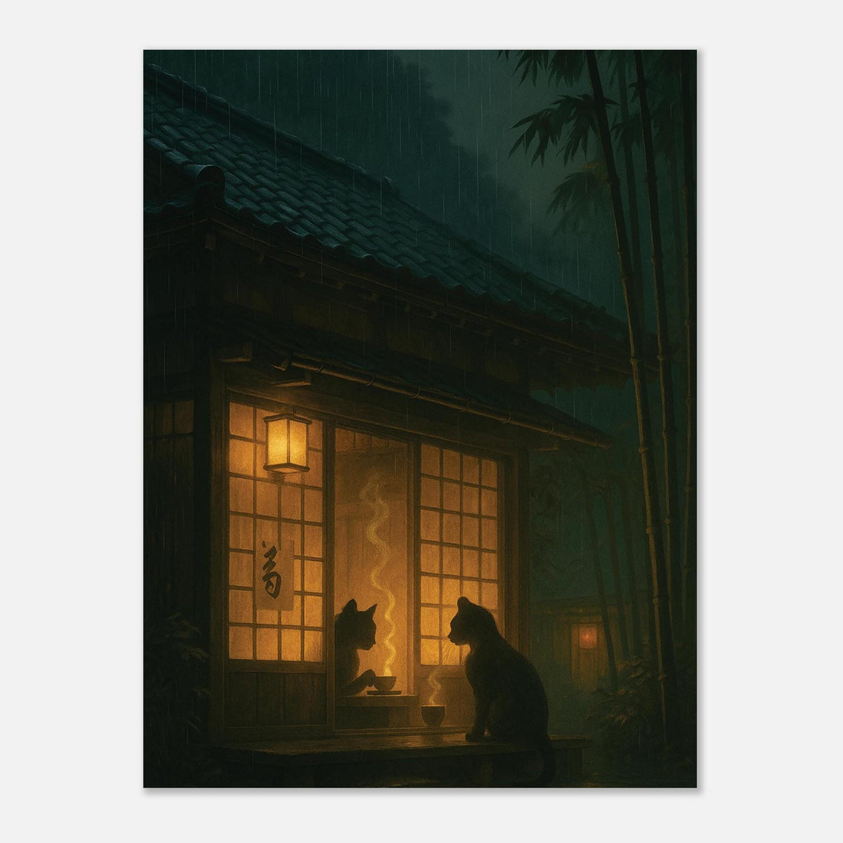 Rainy Japanese Tea House
