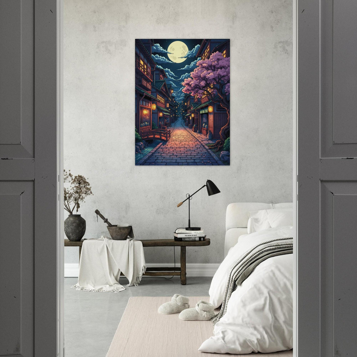 Moonlit Japanese Street
