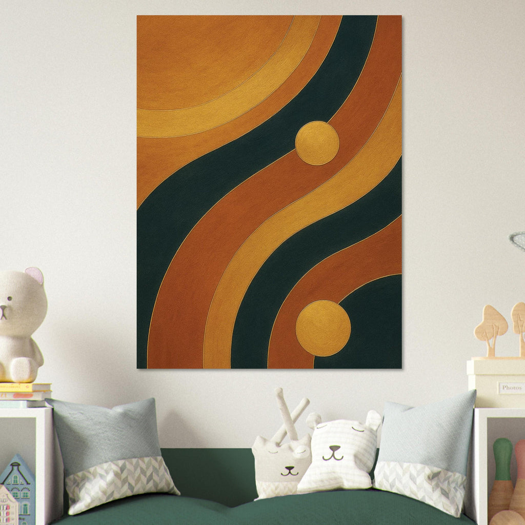 Amber Gold Abstract Waves