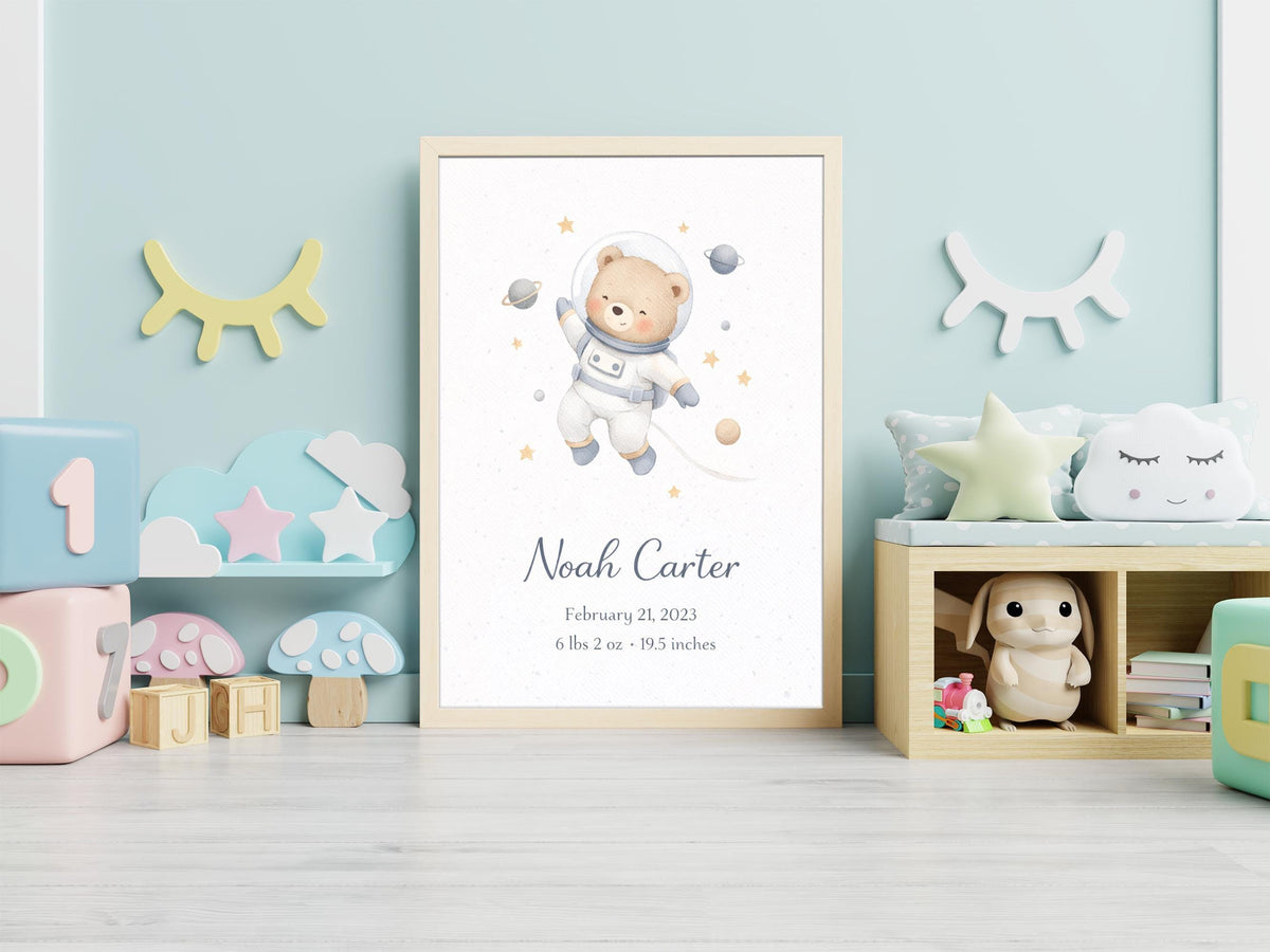 Personalized Astronaut Bear Nursery