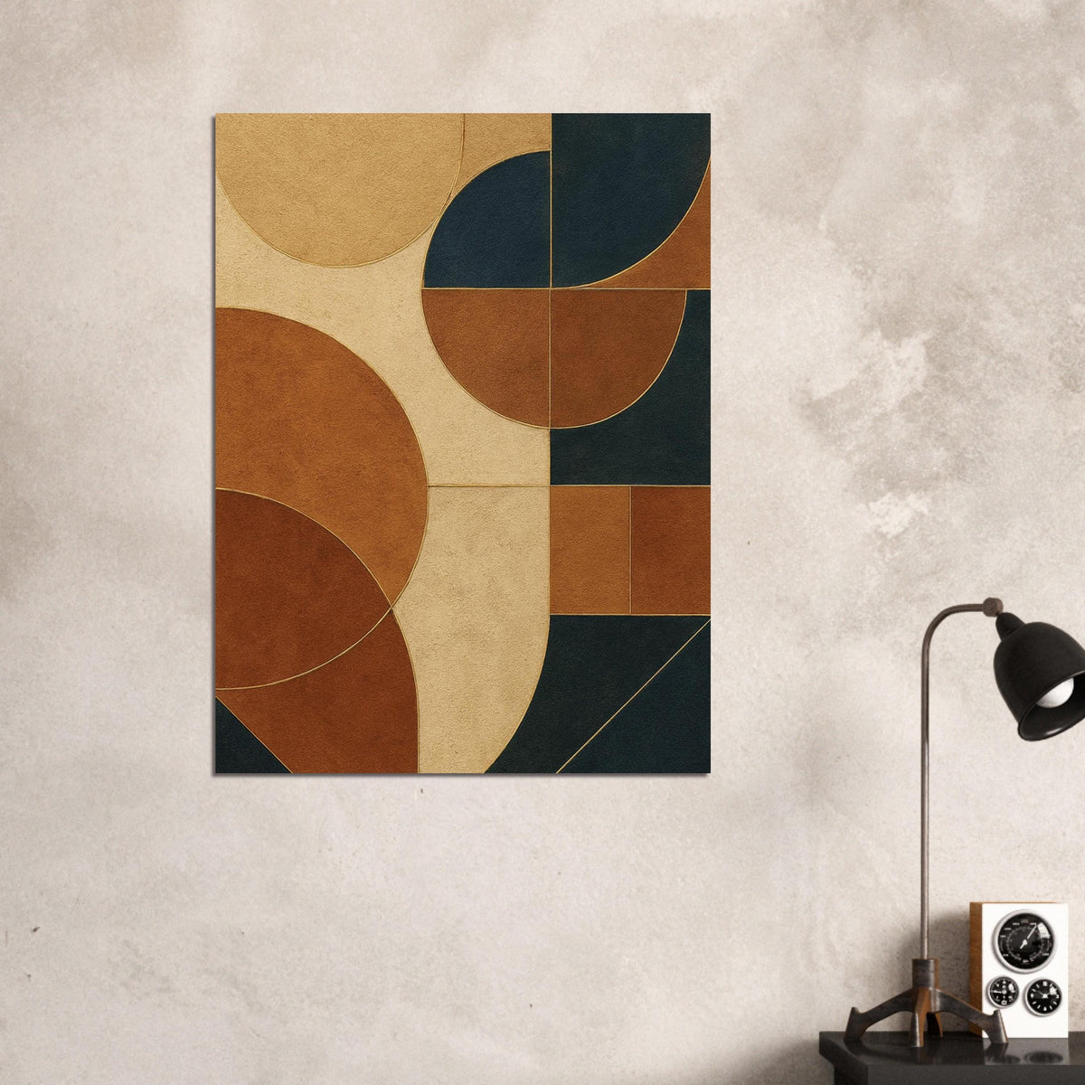 Caramel Navy Geometry
