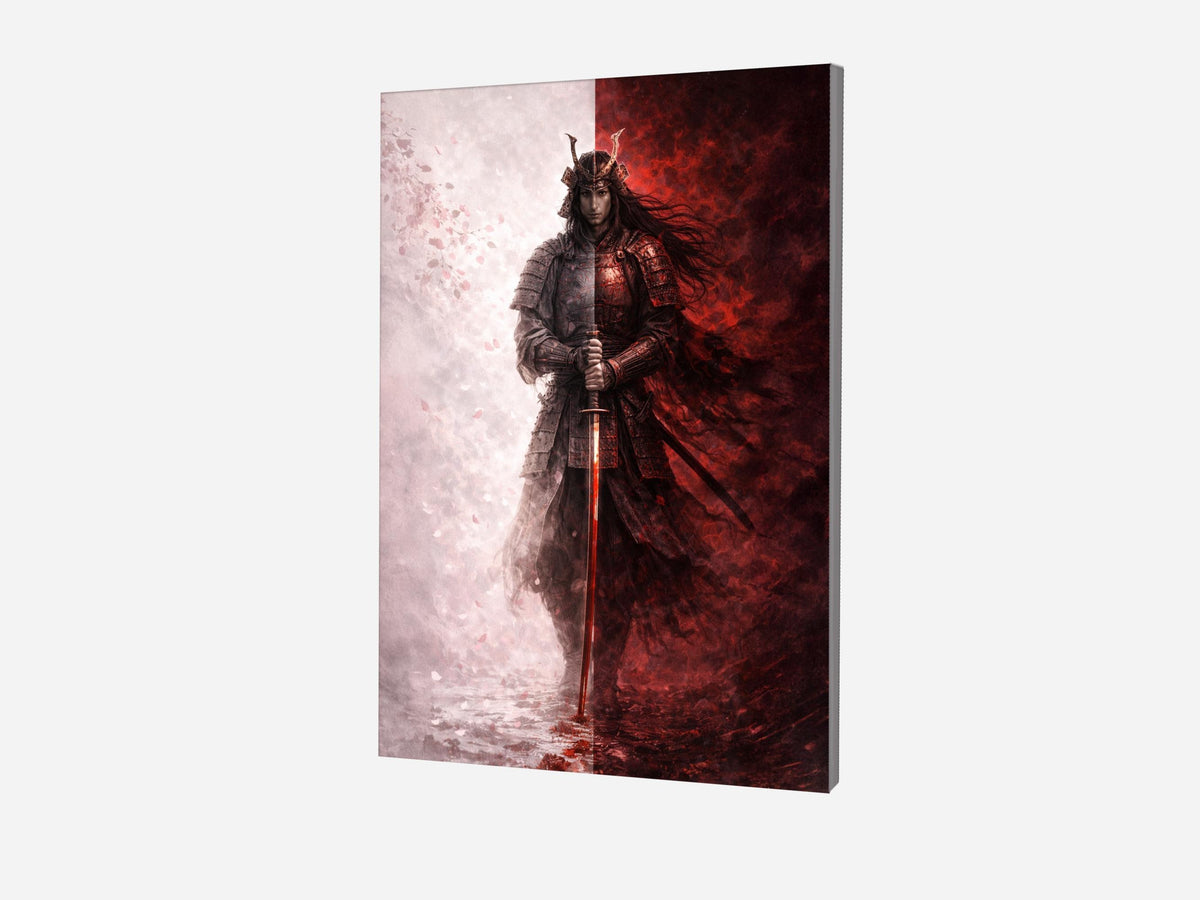 Japanese Samurai with Red Katana