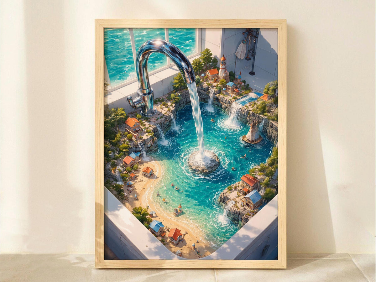 Surreal Coastal Village