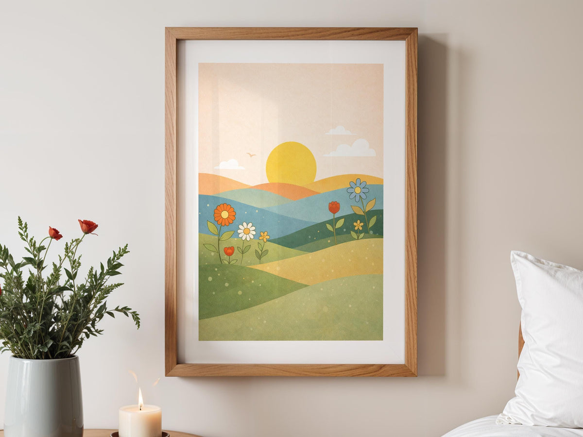 Pastel Floral Landscape