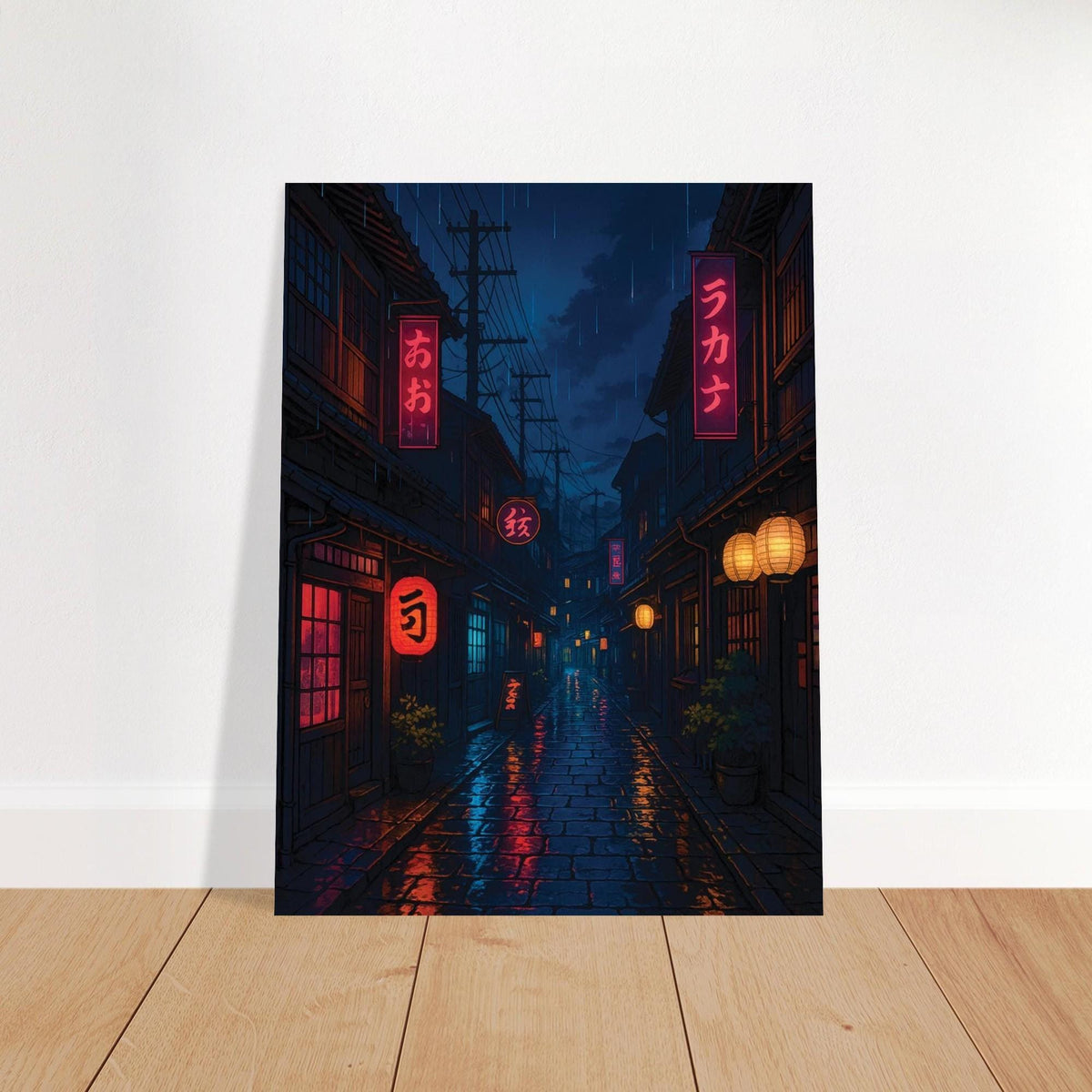 Rainy Neon Japanese City