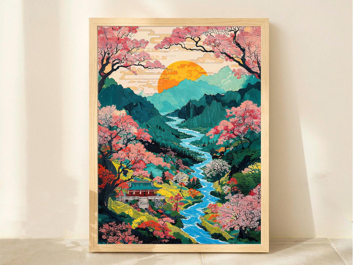 Vibrant Sakura Valley