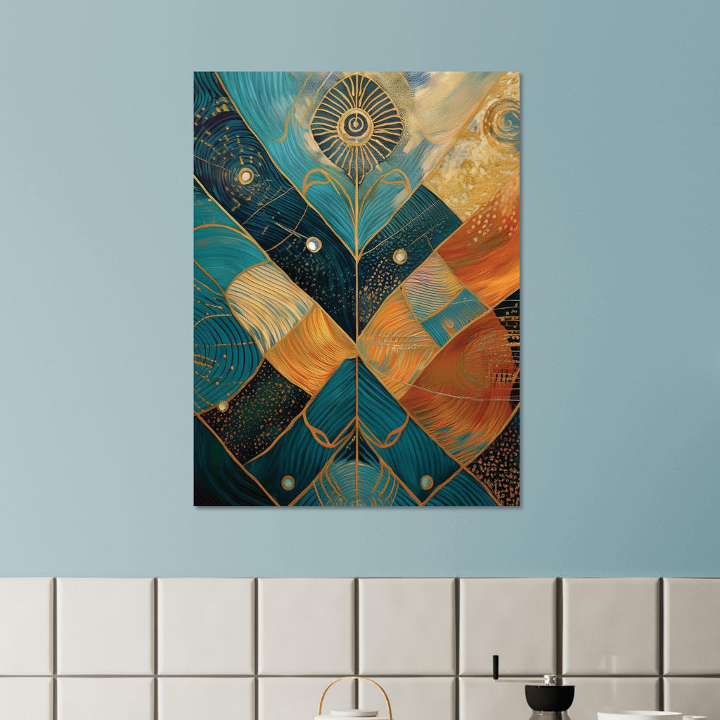Teal Gold Geometry