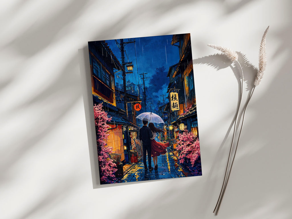 Romantic Japanese Rain Street